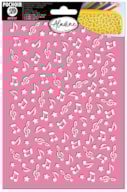 STENCIL ADESIVO 3D  21X14.8CM NOTAS MUSICA 81182